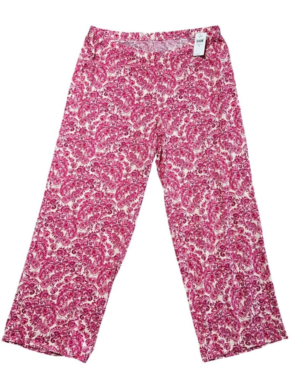 J. Jill Women's Sz XL Paisley Print Sleep Pants Ultra-Soft Cotton Lounge Pajamas